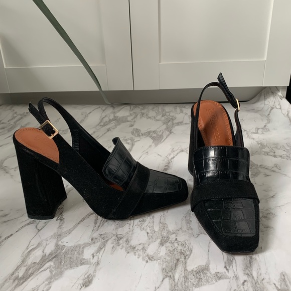 ASOS square toe sling backs - Picture 2 of 4